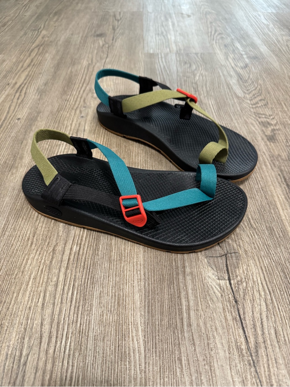 Chaco Bodhi Adjustable Classic Sandals Toe Loop Sport Teal Avocado Men's Size 11